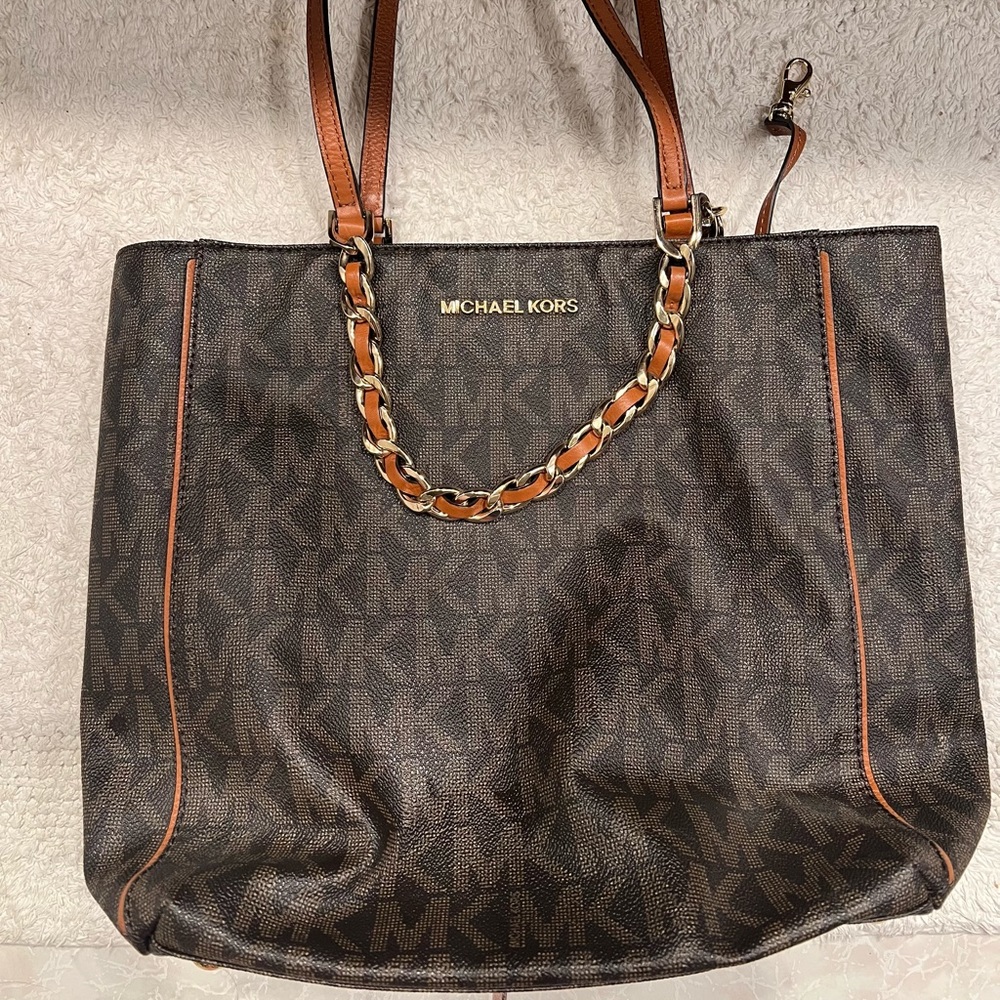 Michael Kors Leather Trimmed Tote Bag